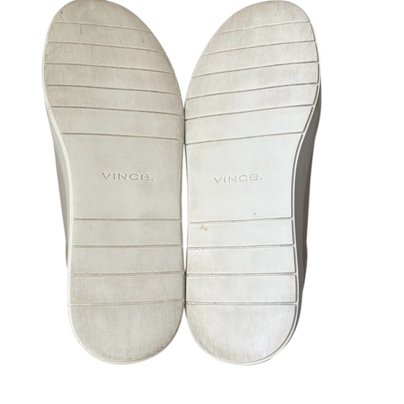 Vince Benfield Leather Platform Sneakers Off White Size 10